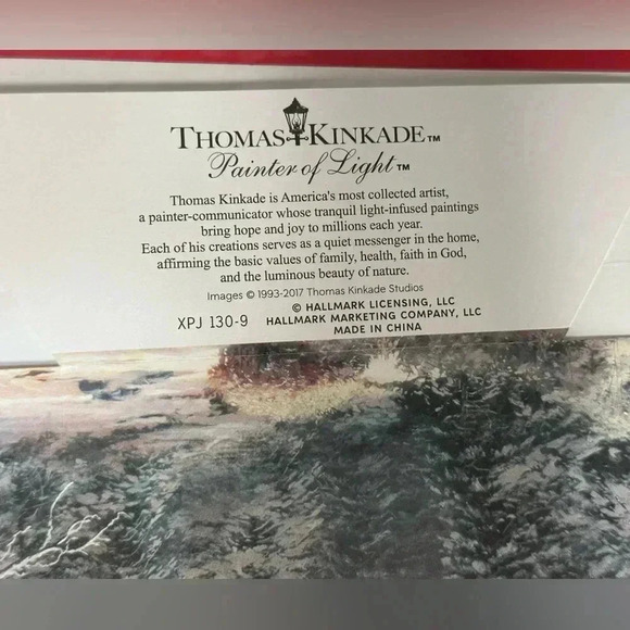 thomas kinkade painter of light christmas pop up hallmark card collectible - Picture 5 of 9